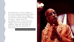 What is true religion according to Bhagavad Gita?