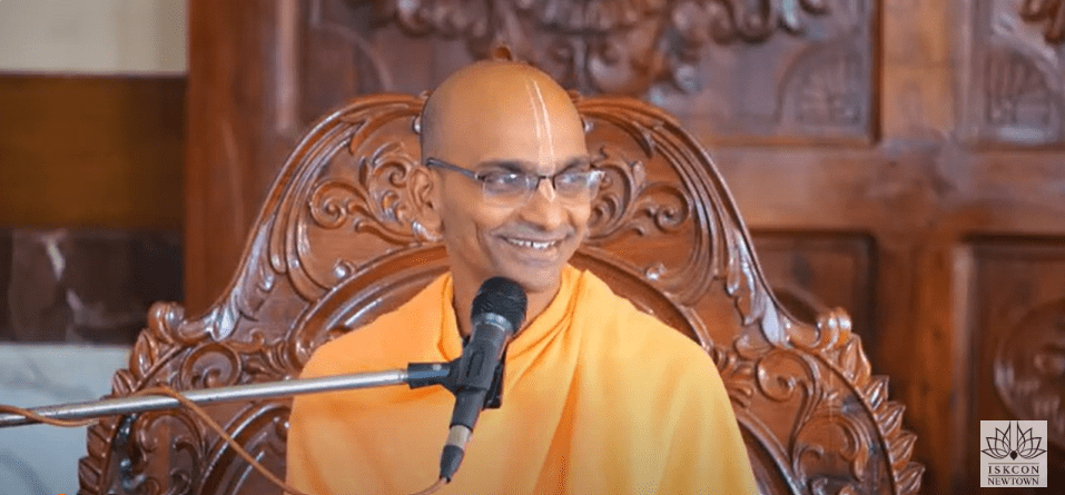 Krishna is conquered by the love of his devotees