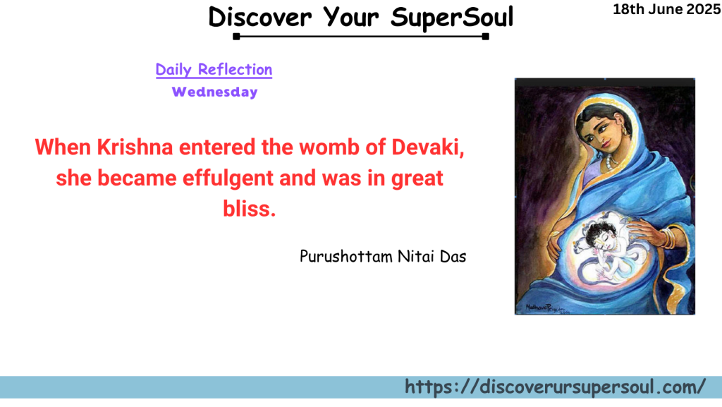 Soul becomes joyful by reuniting with Krishna