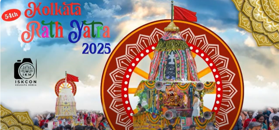 Thousands of devotees participate in 54th Kolkata Rath Yatra festival of Iskcon
