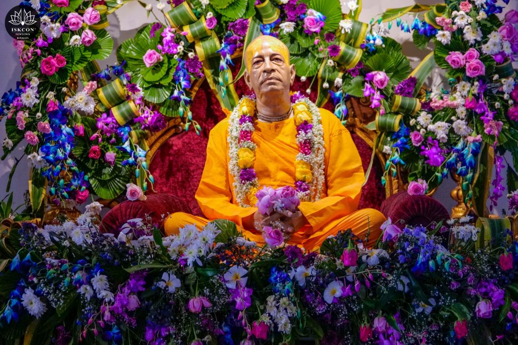 Praying to Srila Prabhupada for his mercy on his 129th Vyasa Puja